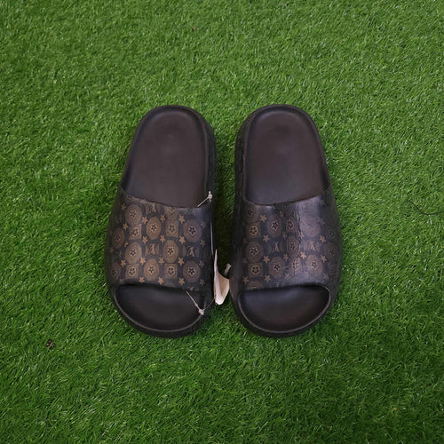 Black Printed Comfy Slippers - Maha fashions -  Women Footwear
