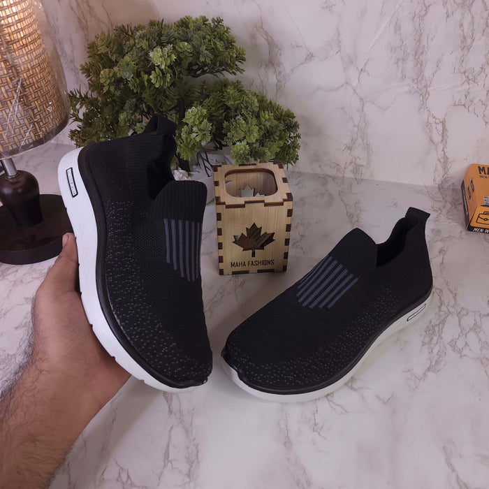 Black Women Slip On Sneakers - Maha fashions -  Women Footwear