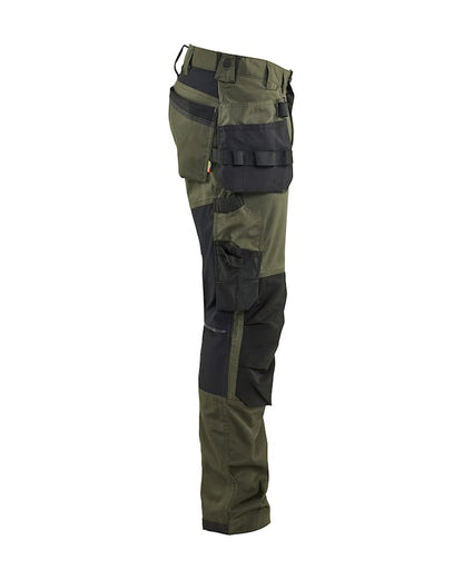 Blaklader Craftsman Trousers Stretch - Forest & Black | 1750