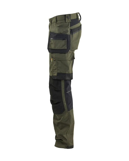 Blaklader Craftsman Trousers Stretch - Forest & Black | 1750