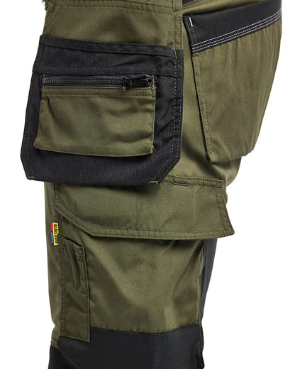 Blaklader Craftsman Trousers Stretch - Forest & Black | 1750