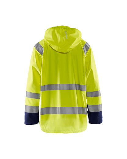 Blaklader Hi-Vis Rain Jacket - Yellow/Navy | 4323