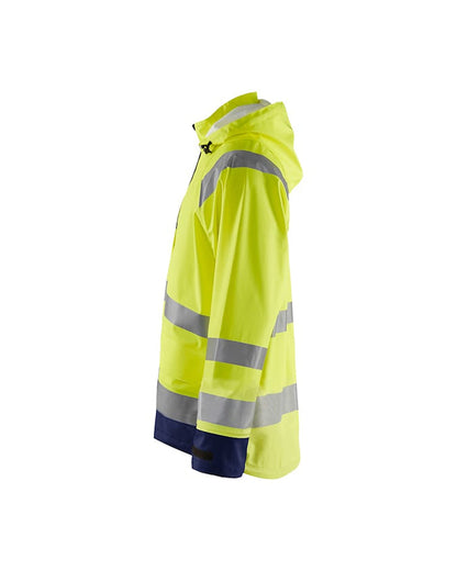 Blaklader Hi-Vis Rain Jacket - Yellow/Navy | 4323