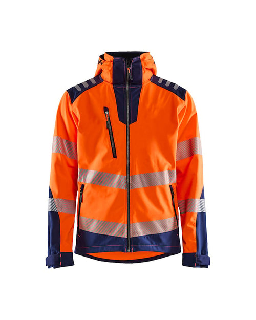Blaklader Hi-Vis Softshell Jacket - Orange/Navy | 4491