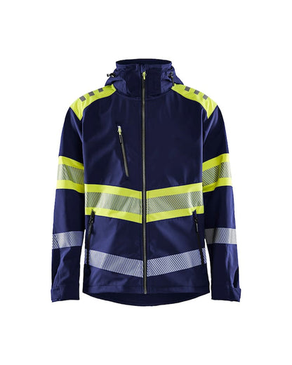 Blaklader Hi-vis Softshell Jacket Navy/Yellow | 4494