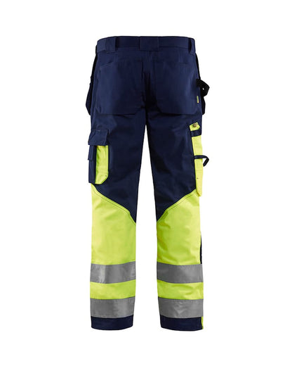 Blaklader Hi-Vis Trousers Navy & Yellow | 1529