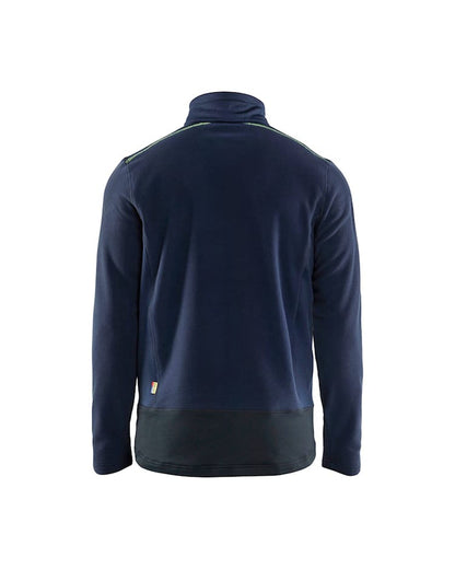 Blaklader Microfleece Jacket - Dark Navy/Yellow | 4765