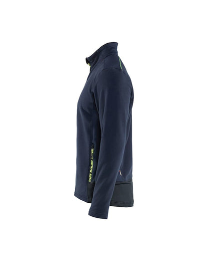 Blaklader Microfleece Jacket - Dark Navy/Yellow | 4765