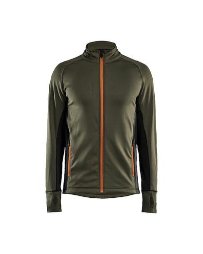 Blaklader Striker Fleece Jacket - Green & Rust | 4735