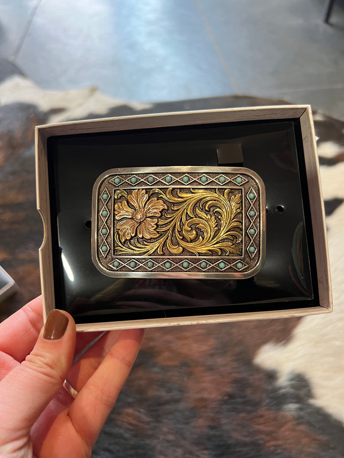 Blazin’ Roxx Floral Western Buckle