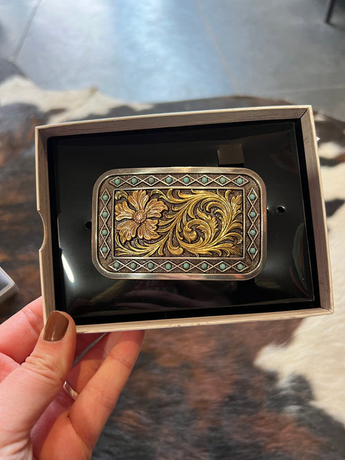 Blazin’ Roxx Floral Western Buckle