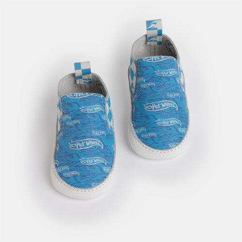 Blue Flame Hot Wheels™ Slip On Baby Shoe Slip On Soft Sole