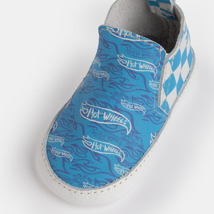 Blue Flame Hot Wheels™ Slip On Baby Shoe Slip On Soft Sole