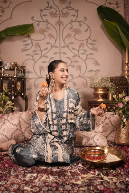 Blue kurta pant set Singapore