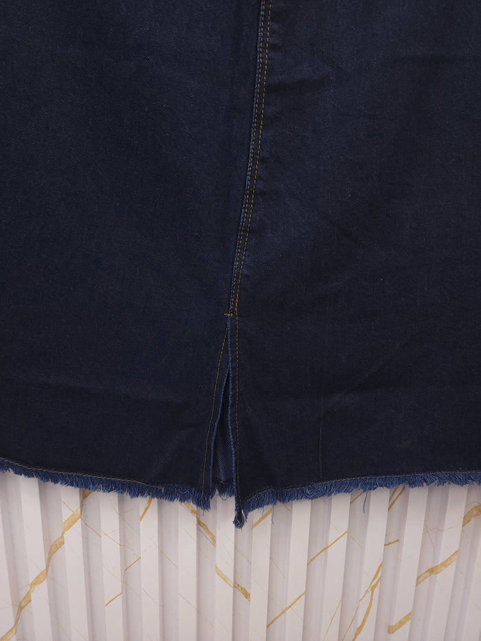 Blue Wide Leg Denim Skirt