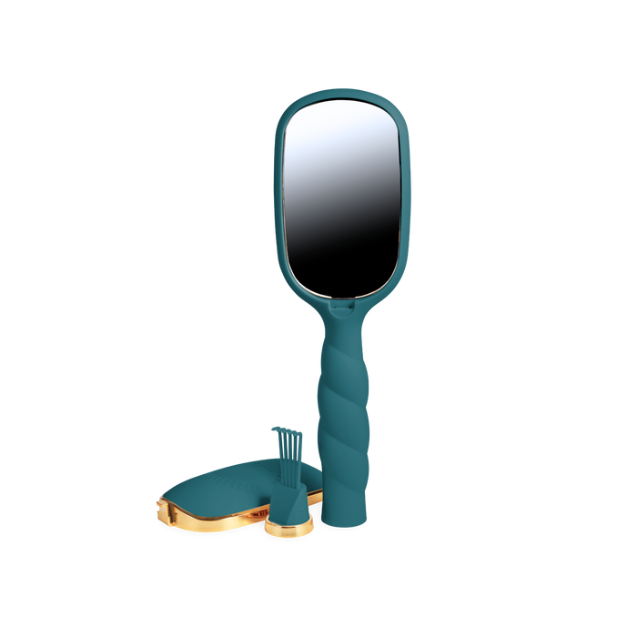 Boar Bristle Hair Brush - Teal With It