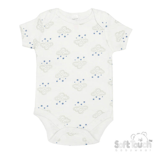 Bodysuits With Grey Cloud Design (0-3 Months) (PK12) CC11-BS-0-3