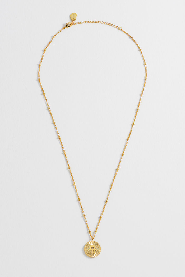 Boho Hamsa Hand Coin Necklace
