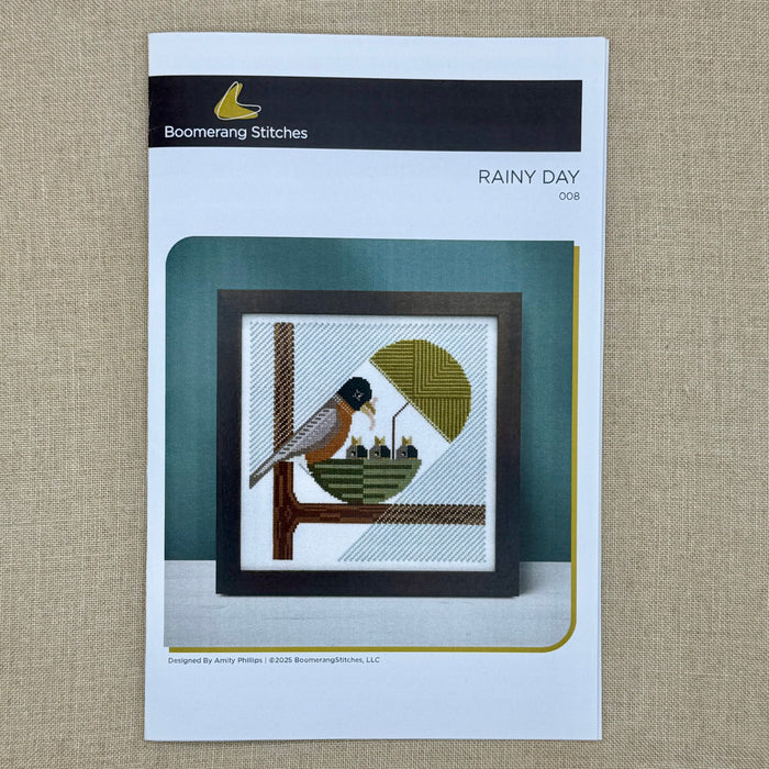 Boomerang Stitches - Rainy Day - Cross Stitch Chart and/or Roxy Floss Co Threads