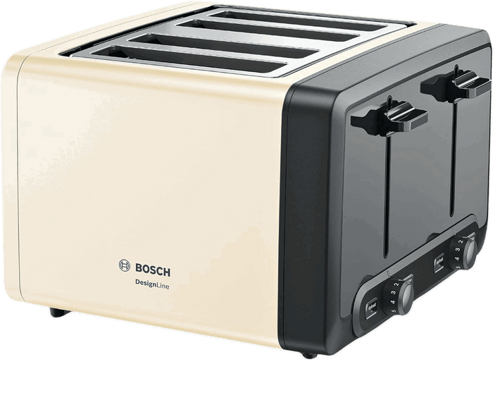 Bosch DesignLine 4 Slice Toaster Cream | TAT4P447GB