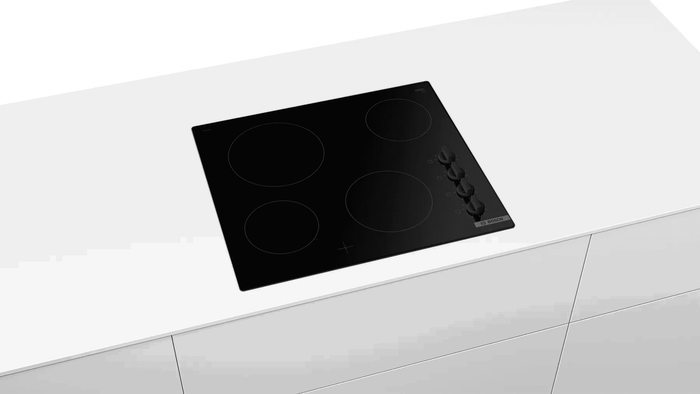 Bosch Serie 2 60cm Built-In 4 Zone Electric Hob Black | PKE611CA3E