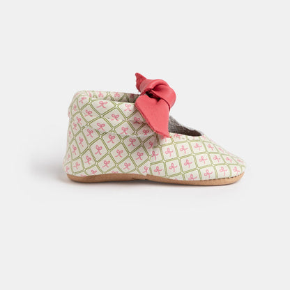 Bow Peep Knotted Bow Baby Shoe Knotted Bow Mocc Soft Sole