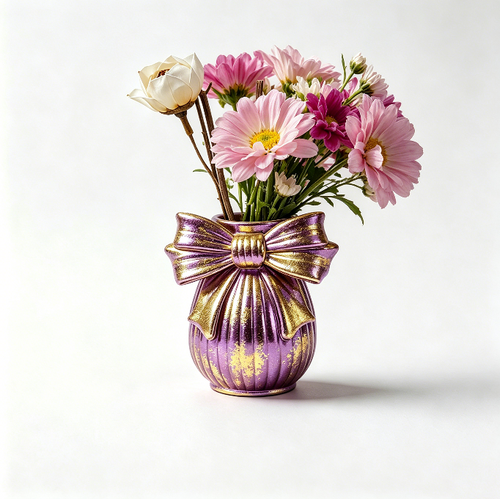 Bow Striped Vase Storage Resin Mold  | DIY Decorative Vase, Organizer & Aesthetic Home Decor