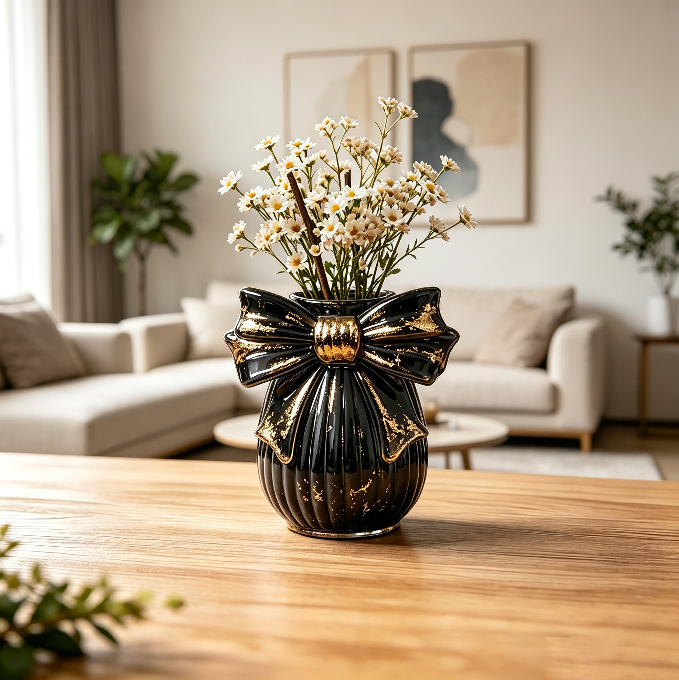Bow Striped Vase Storage Resin Mold  | DIY Decorative Vase, Organizer & Aesthetic Home Decor