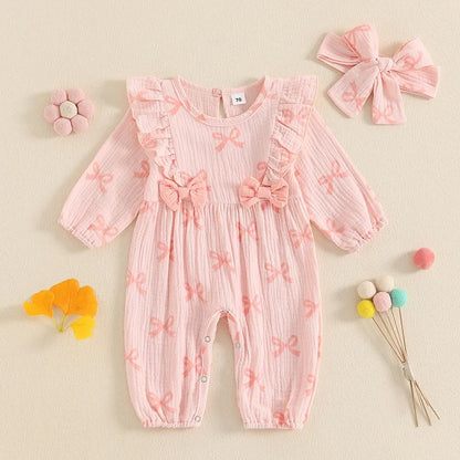 BOWTIE Ruffle Muslin Jumpsuit