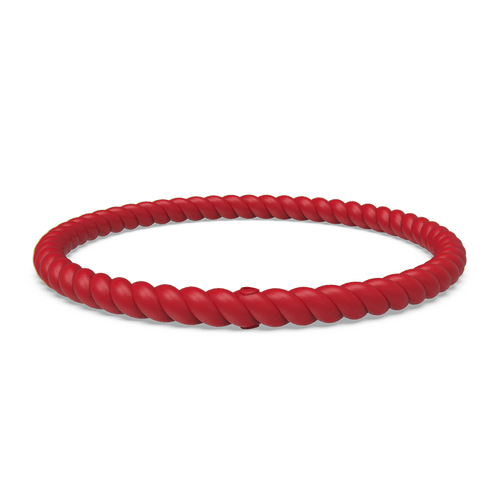 Braided Stackable Silicone Bracelet - Red