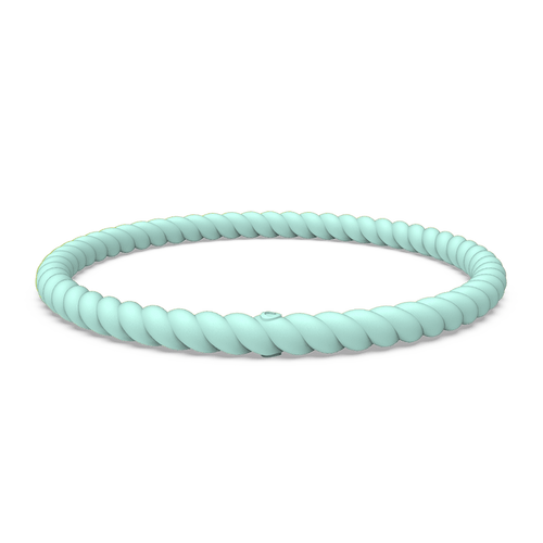 Braided Stackable Silicone Bracelet - Turquoise