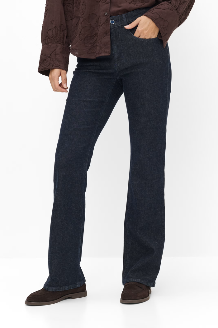Brax Mary 09-6013-12 Bootcut Jeans Denim Dark Blue on model front view Shop Brax at Dotique