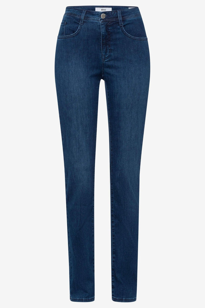 Brax Mary Used Short Length Blue Slim Fit Straight Leg Jeans 70 - 7000 25 - Dotique - Brax
