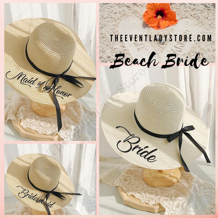 Bride to Be Pamela- Bridesmaid Beach Hat - Bachelorette Party Gift Bag