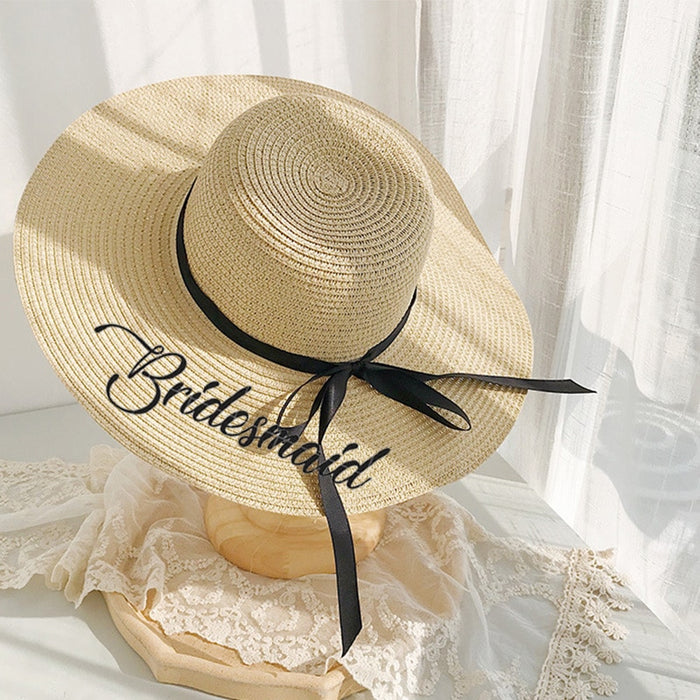 Bride to Be Pamela- Bridesmaid Beach Hat - Bachelorette Party Gift Bag