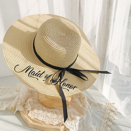 Bride to Be Pamela- Bridesmaid Beach Hat - Bachelorette Party Gift Bag