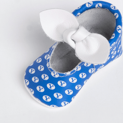 Brigham Young University® Knotted Bow Baby Shoes Knotted Bow Mocc Soft Sole