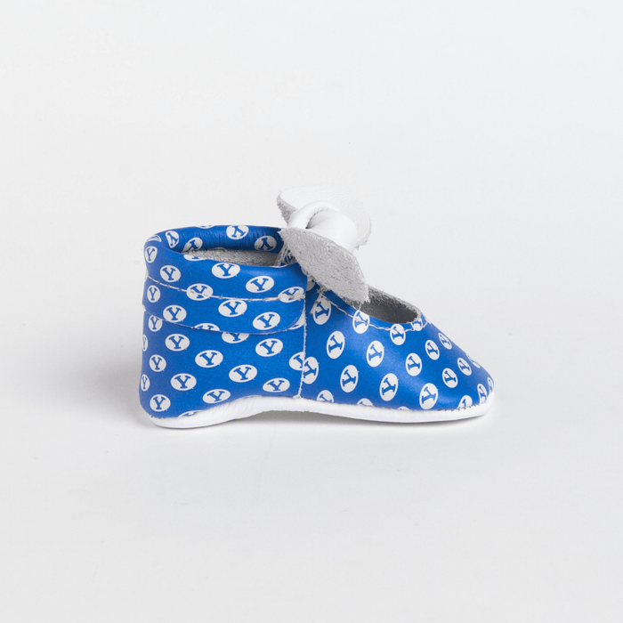 Brigham Young University® Knotted Bow Baby Shoes Knotted Bow Mocc Soft Sole