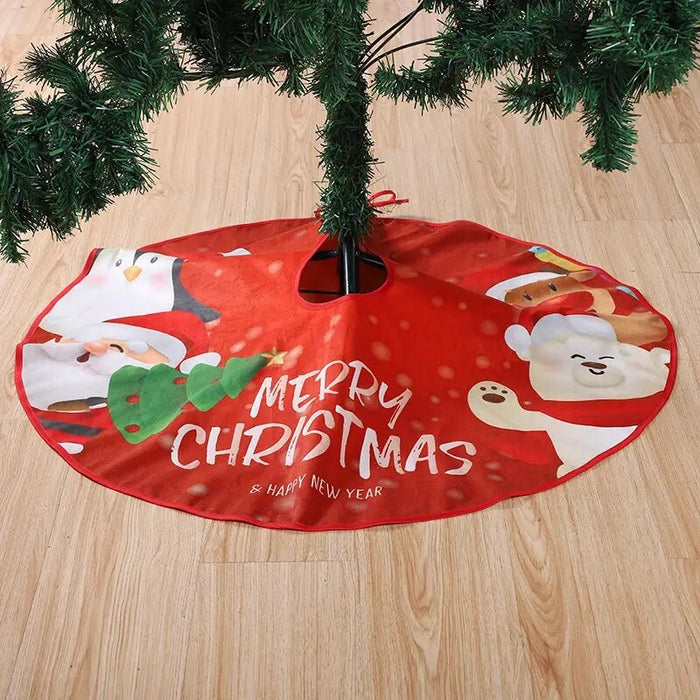 Bright Holiday Christmas Tree Skirt-Matt