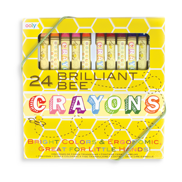 Brilliant Bee Crayons set of 24 bright colored crayons