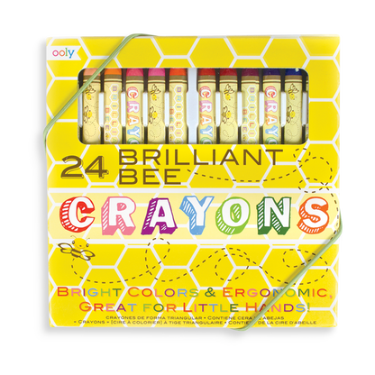 Brilliant Bee Crayons set of 24 bright colored crayons