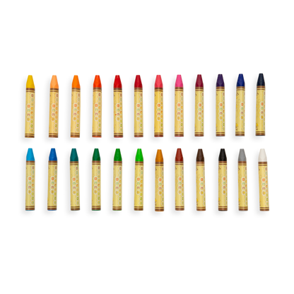 Brilliant Bee Crayons arranged in 2 horizontal lines