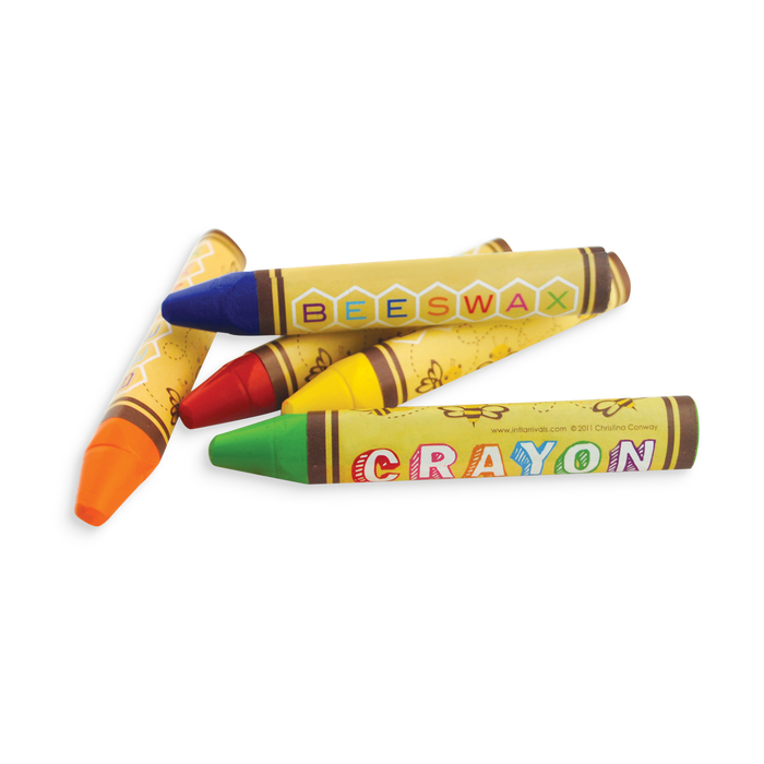 4 Brilliant Bee Crayons in a small stack