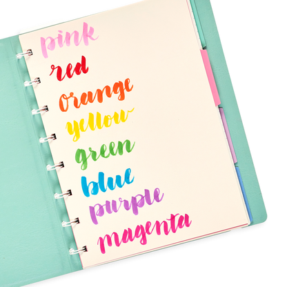 Rainbow journaling with the Brilliant Brush Markers