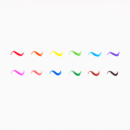Brilliant Brush Markers art color swatches - set of 12