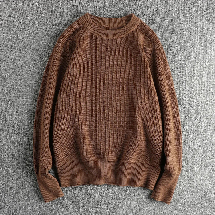 British retro casual sweater - AntoniosClothing - Coffee