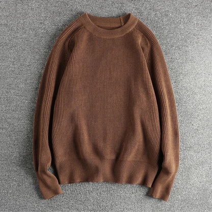 British retro casual sweater - AntoniosClothing - Coffee