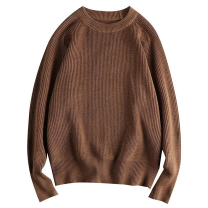 British retro casual sweater - AntoniosClothing - Coffee
