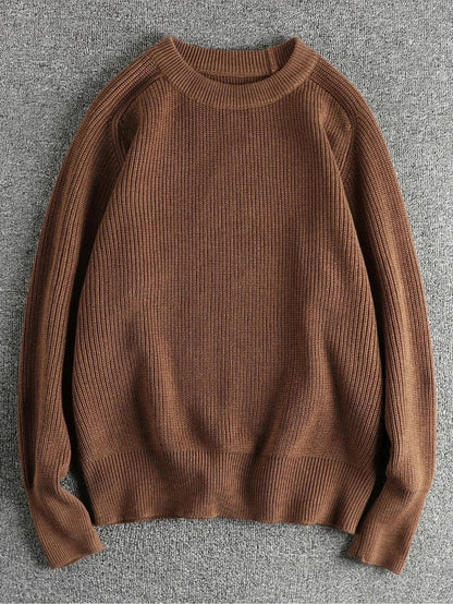 British retro casual sweater - AntoniosClothing - Coffee