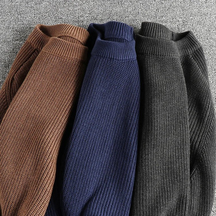 British retro casual sweater - AntoniosClothing - Coffee